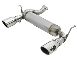 aFe Rebel Series 2.5-inch Dual Stainless Steel Axle-Back Exhaust System for Jeep Wrangler (2007-2018) with V6-3.6L / 3.8L Engine