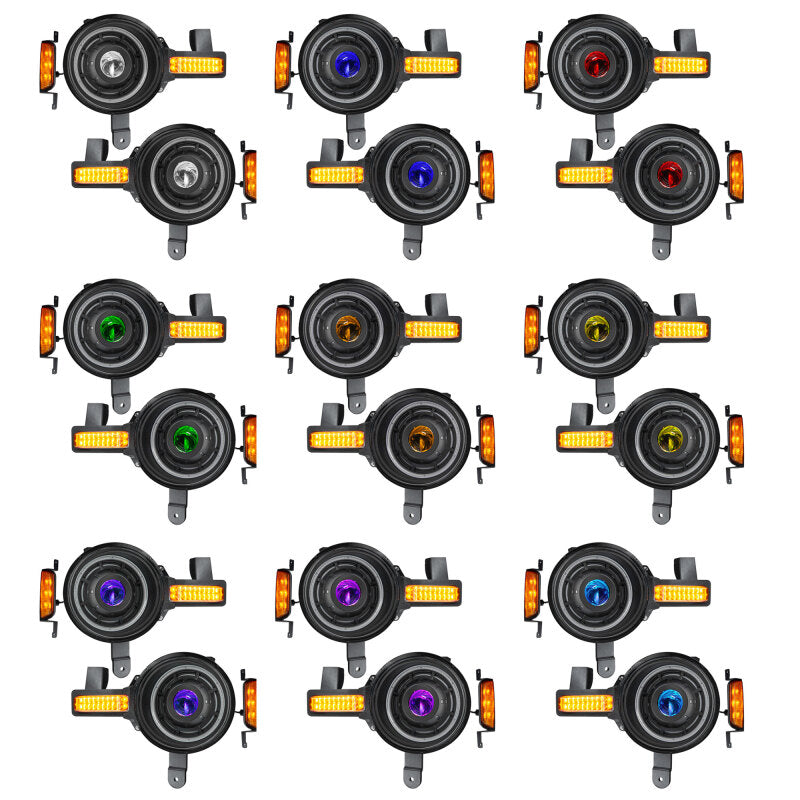 Oracle Oculus Bi-LED Headlights for 2021+ Ford Bronco with ColorSHIFT RGB+W - Focused LED Projection with 5200 Lumens