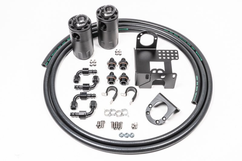 Radium Engineering 90-05 Mazda MX-5 Dual Catch Can Kit with Fluid Lock - Compatible with 1990-2005 Miata