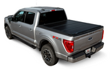 LEER Group HF350M Hard Tri-Folding Tonneau Cover for Ford F-150 – Easy No-Tool Installation, Dent-Resistant Matte Black Finish