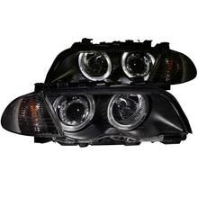 Load image into Gallery viewer, ANZO 1999-2001 BMW 3 Series E46 Projector Headlights with Halo – Black Housing and Clear Lens (Pair)