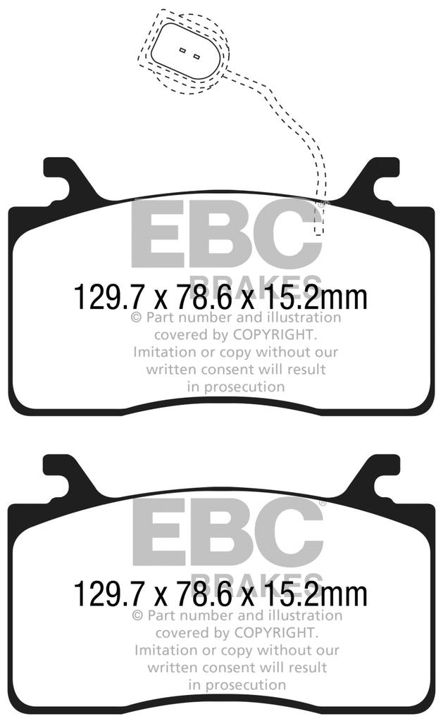 EBC Yellowstuff Front Brake Pads for 2017-2019 Alfa Romeo Giulia & Stelvio * High Performance Street and Track Use