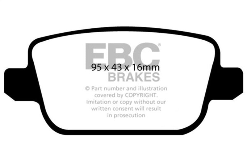 EBC DP61933 Greenstuff Rear Brake Pads for 2008-2012 Land Rover LR2
