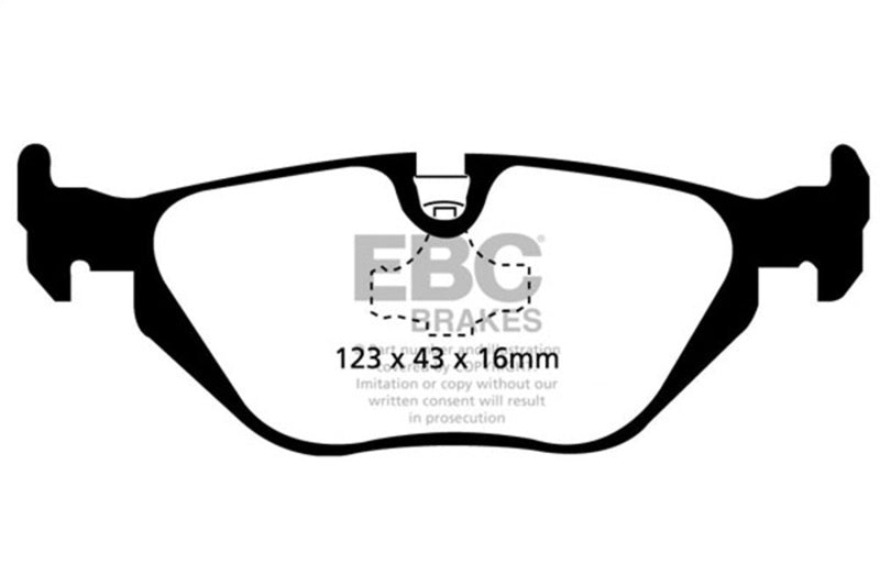 EBC Bluestuff NDX Rear Brake Pads DP51079B for 1992–1998 BMW 3 Series and 1996–1998 Z3