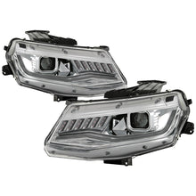 Load image into Gallery viewer, Spyder Chevy Camaro 2016-2018 Projector Headlights with Chrome Finish and Sequential Turn Signal * OEM-Quality Replacement
