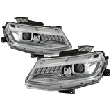 Spyder Chevy Camaro 2016-2018 Projector Headlights with Chrome Finish and Sequential Turn Signal * OEM-Quality Replacement