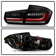 Load image into Gallery viewer, Spyder BMW 3 Series F30 Full LED Tail Lights with Sequential Turn Signal and Red Light Bar - Black (2012-2018)