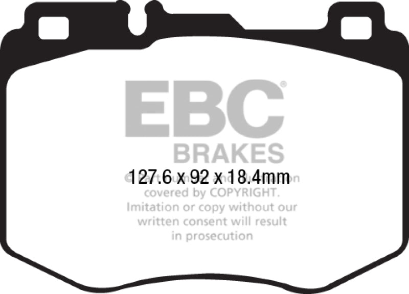 EBC Yellowstuff Front Brake Pads for Mercedes-Benz C300, C400, GLC300 * Part Number EBCDP42210R