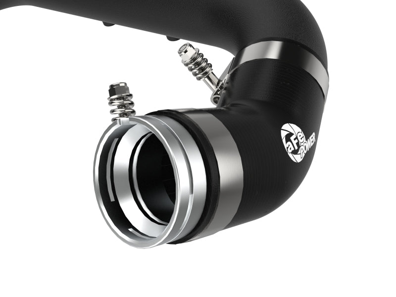 aFe BladeRunner Black 2-3/4in Aluminum Charge Pipe for Toyota GR Supra (A90) 2021-2024