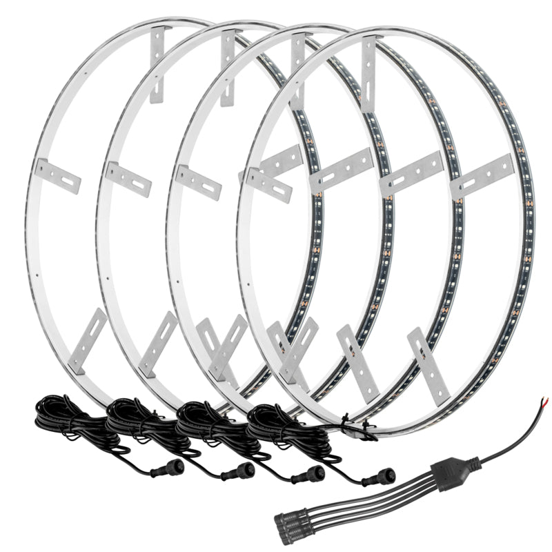 Oracle Lighting LED Wheel Rings - 16.5 Inch Diameter - ColorSHIFT No Remote for Custom Car and Truck Wheels