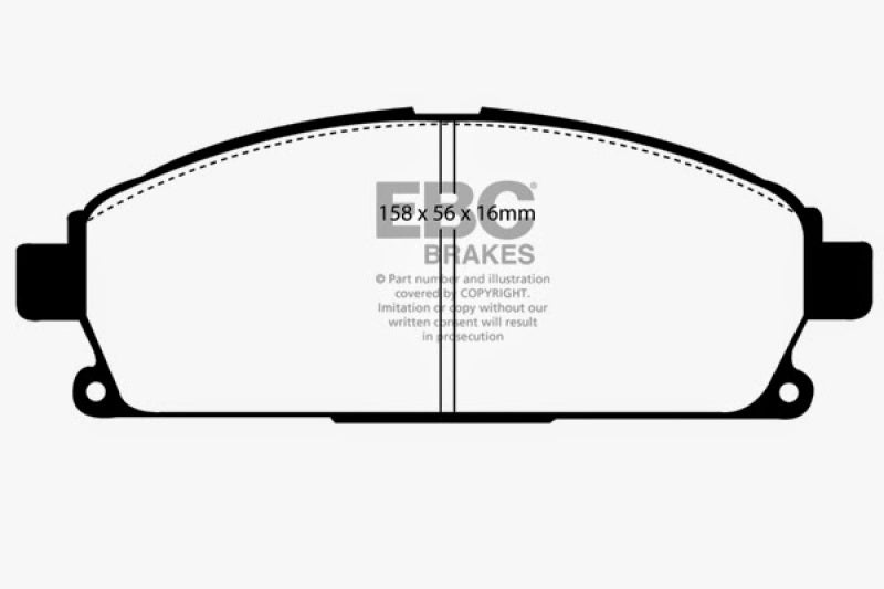 EBC Ultimax OEM Replacement Front Brake Pads for Acura MDX and Nissan Pathfinder