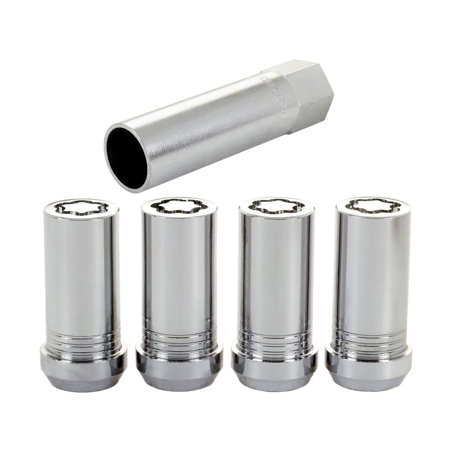 McGard MCG25110 Chrome Tuner Style Cone Seat Wheel Lock Nut Set for Aluminum Wheels