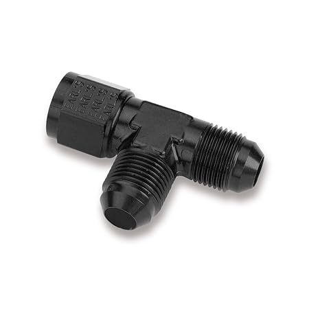 Earl's -3 AN Swivel Tee Fitting – Female on Run Aluminum Fuel Hose Adapter