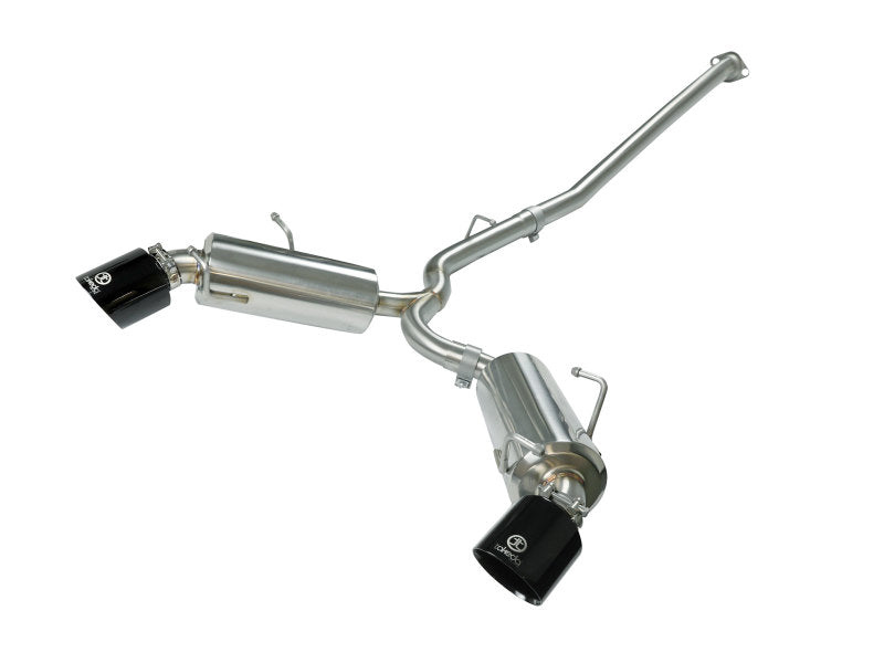 aFe Takeda Dual Cat-Back Exhaust System for Toyota GR86, Scion FR-S & Subaru BRZ * 2.5-inch Mandrel Bent Stainless Steel with Black Tips