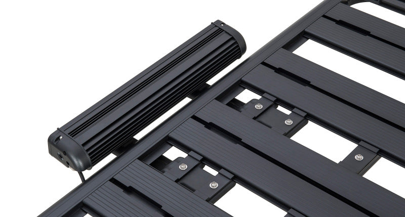 Rhino-Rack Pioneer LED and Spot Light Bracket Kit (Part RHR43156) – Strong Powder Coated Steel Mounting Solution for Rhino-Rack Pioneer Range