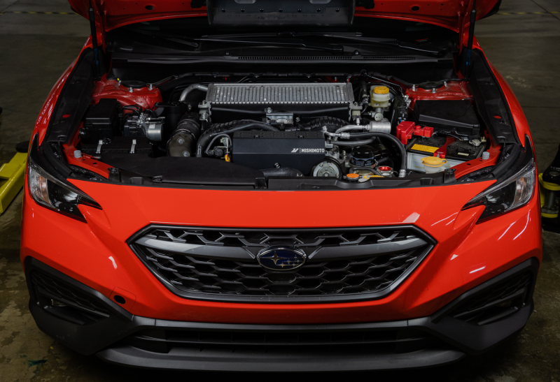 Mishimoto 2022+ Subaru WRX Pulley Cover Black - Durable Aluminum Engine Bay Accessory