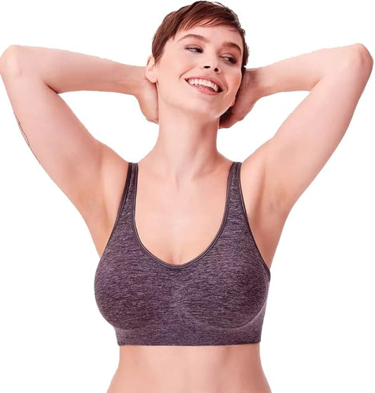 Bali Beauty Women's Comfort Revolution Alpha Bra B488 - (as1, Alpha, m, Regular, Regular, Dark Gray)