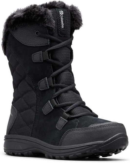 Columbia Women's Ice Maiden II Snow Boot, Black/Columbia Grey, 10 M US