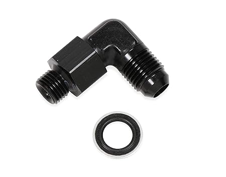 Earl's 90 Degree -6 AN Male to 12mm x 1.5 Swivel Adapter Aluminum Carb Adapter