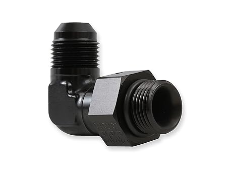 Earl's 90 Degree -8 AN Male to 3/4"-16 Swivel Adapter Aluminum Coupling