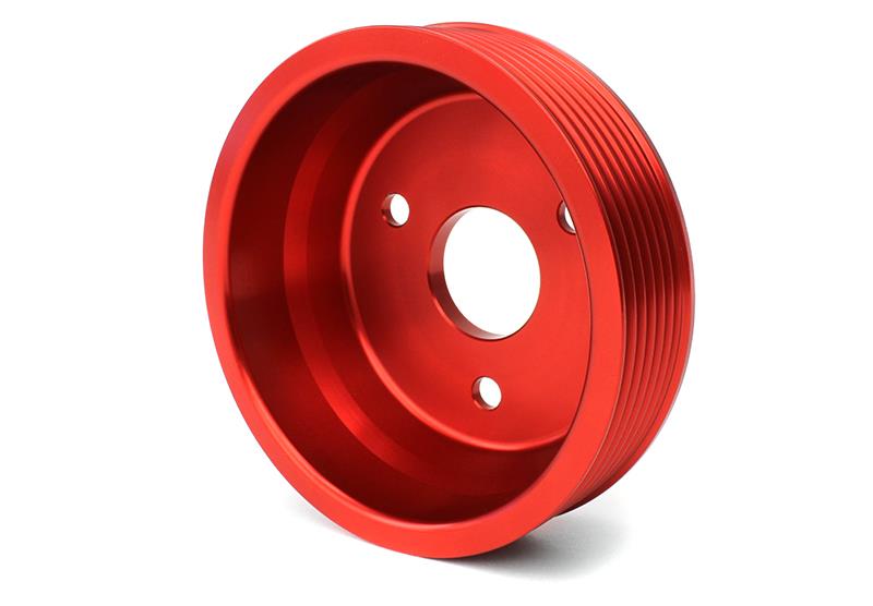 Perrin Performance Lightweight Water Pump Pulley for Subaru WRX, Crosstrek, and FXT - Red