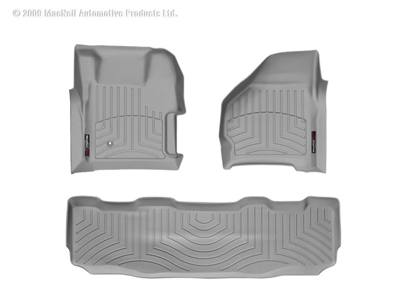 WeatherTech FloorLiner DigitalFit for 2006-2007 Ford F-250 and F-350 Super Duty - Front and Rear, Gray Part Number WET461251-460022