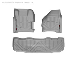 WeatherTech FloorLiner DigitalFit for 2006-2007 Ford F-250 and F-350 Super Duty - Front and Rear, Gray Part Number WET461251-460022