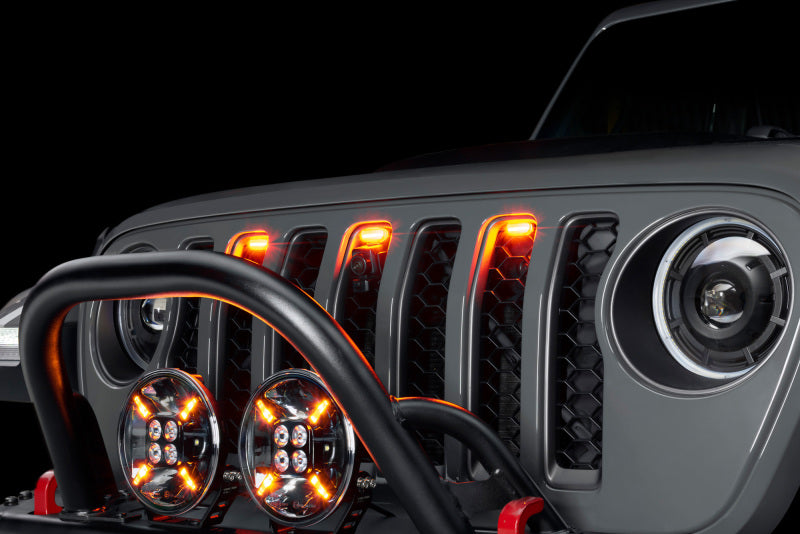 Oracle Lighting Universal Pre-Runner Style LED Grill Light Kit (New Style) - Amber with Tinted Lens for Jeep Wrangler