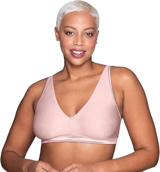 Vanity Fair Womens Illumination Wireless Bralette, M, Sheer Quartz