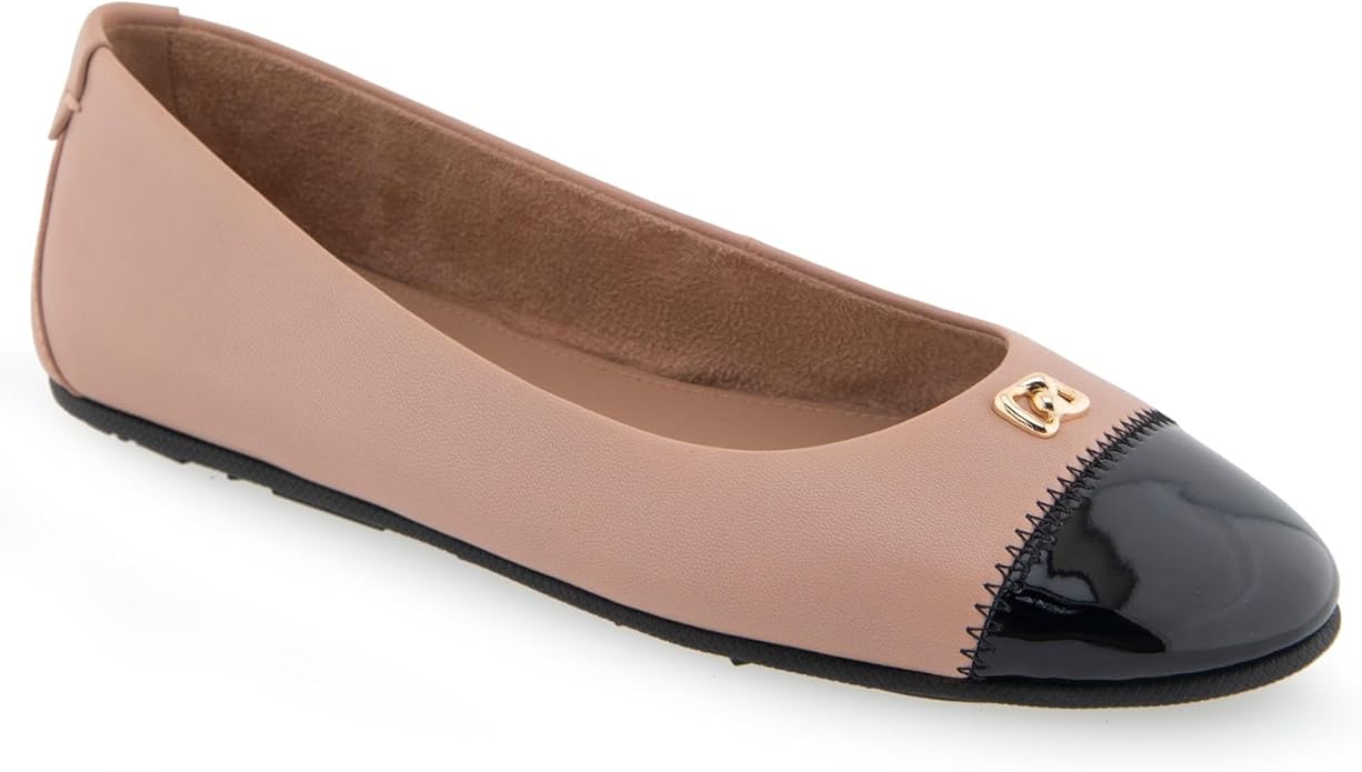 Aerosoles Women's Piper Ballet Flat, Blush Leather, 7.5