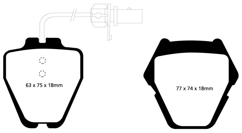 EBC Redstuff Ceramic Low Dust Brake Pads for Audi A6 Quattro and S4 - Part Number EBCDP31348C