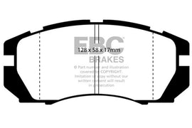 EBC DP3966C Redstuff Ceramic Front Brake Pads for 1995-1996 Subaru Impreza and Legacy