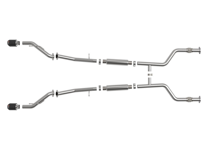 aFe POWER Takeda 2-1/2 Inch Stainless Steel Cat-Back Exhaust System with Carbon Fiber Tips for Nissan Z 2023