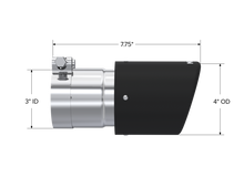 Load image into Gallery viewer, MBRP Universal Carbon Fiber Exhaust Tip 4 Inch OD with 3 Inch Inlet - Dual Wall Angled Design