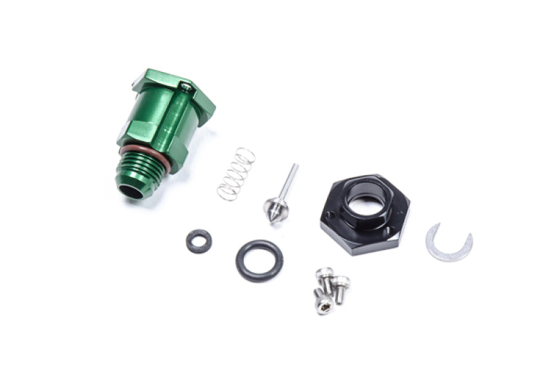 Radium Engineering Fuel Pump Adapter for Walbro F90000267 / F90000274 Pumps – Convert E5LM Pump Outlet to 6AN Male with Check Valve