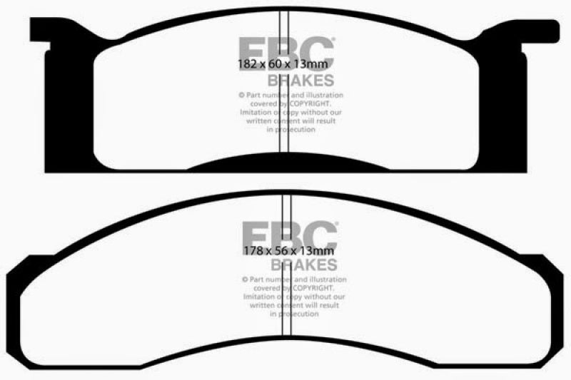 EBC Redstuff Ceramic Low Dust Front Brake Pads for Mercury Cougar 1968-1970