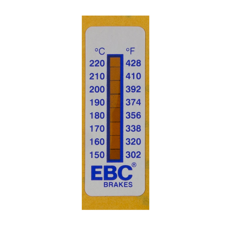 EBC Racing Level Caliper Temperature Strips (8 Pack) - Accurate Brake Temperature Monitoring
