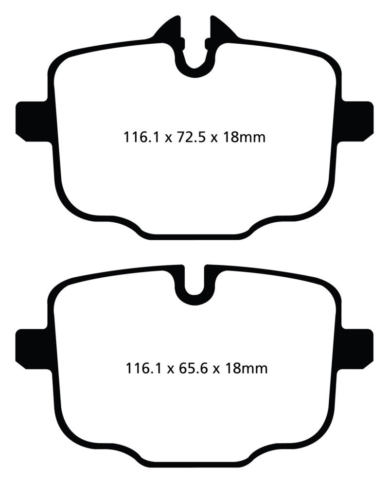 EBC Greenstuff 2000 Series Rear Brake Pads for BMW 535i and 650i (Part No. ebcDP22089)