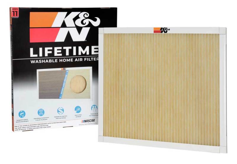 K&N HVAC Filter 24 x 24 x 1 * Reusable Pleated Synthetic Air Filter with MERV 11 Rating