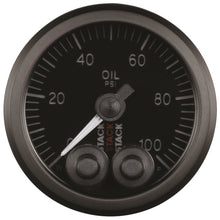 Load image into Gallery viewer, AutoMeter Stack Instruments Pro Control 52mm Oil Pressure Gauge - Black (0-100 PSI, 1/8in NPTF Male)