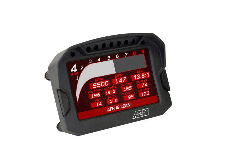 AEM CD-5 Carbon Digital Dash Display with Full-Color Screen and Programmable Shift Lights