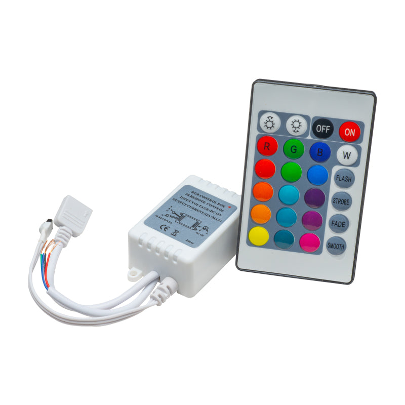 Oracle Lighting 5-24V Simple RGB LED Controller with Infrared Remote - Part Number ORL1612-504