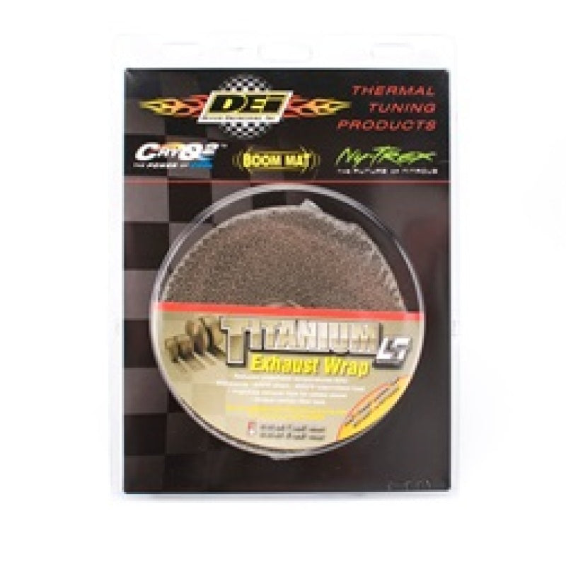 DEI Titanium Exhaust Wrap 1 inch x 50 ft with LR Technology – High-Performance Thermal Insulation for Automotive and Motorcycle Applications
