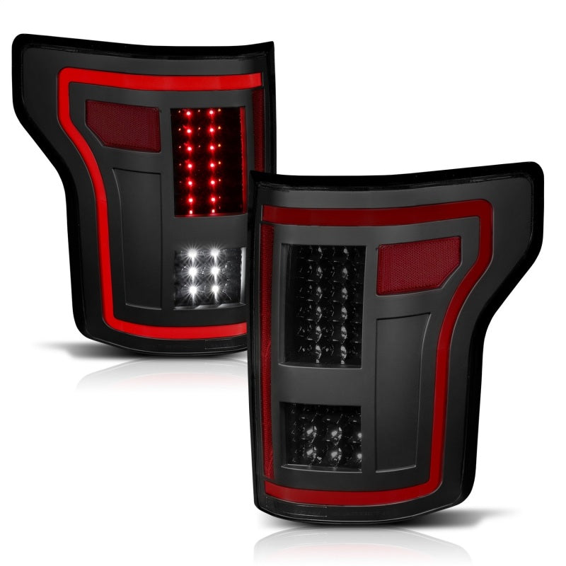 ANZO 15-17 Ford F-150 LED Tail Light Assembly with Smoke Sequential Lens – Pair