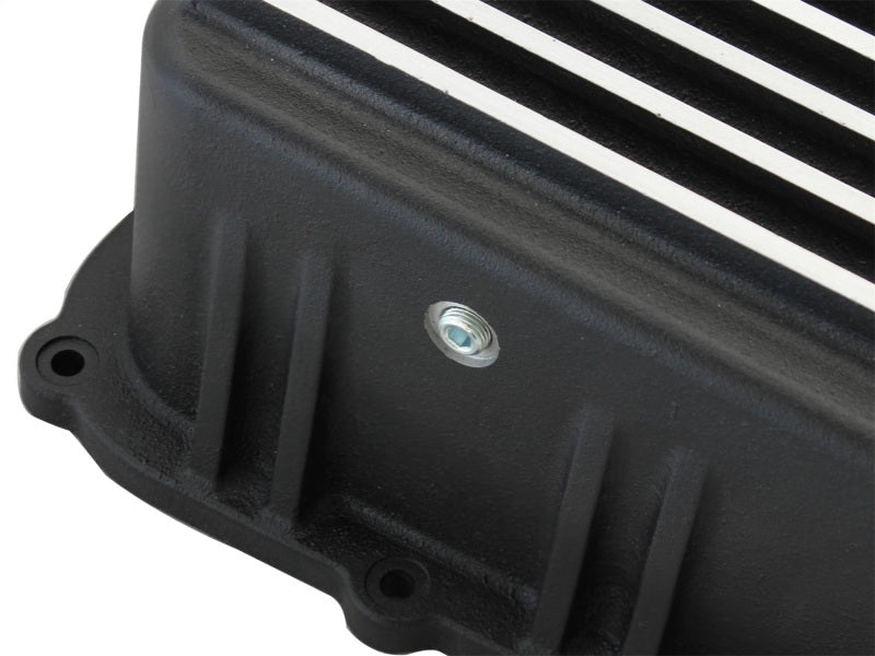 aFe Power Pro Series Transmission Pan for Ford Super Duty Trucks 11-21 * Black with Machined Fins, Part #afe46-70182
