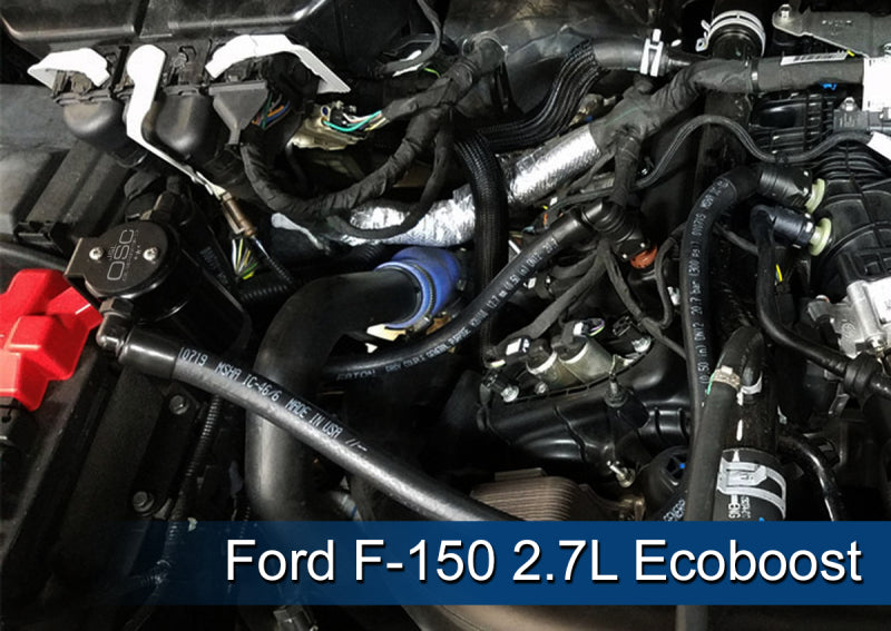 J&L JLT3016P-B Oil Separator 3.0 Passenger Side, Black Anodized for 2011-2026 Ford F-150