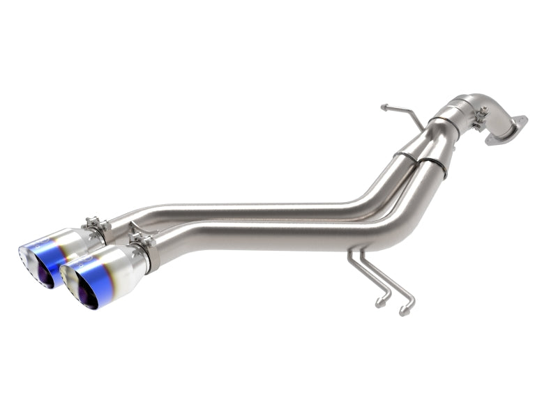aFe Takeda Hyundai Veloster 2013-2017 L4-1.6L 2-1/2 inch Stainless Steel Axle-Back Exhaust with Blue Flame Tips