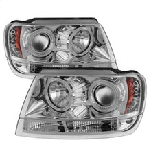 Load image into Gallery viewer, Spyder Jeep Grand Cherokee 99-04 LED Halo Projector Headlights - Chrome (Part # PRO-YD-JGC99-HL-C)