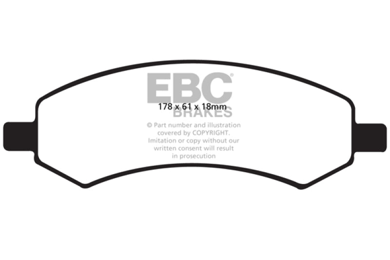 EBC Yellowstuff Brake Pads for Dodge Ram 1500 and Durango * Part Number ebcDP41738R