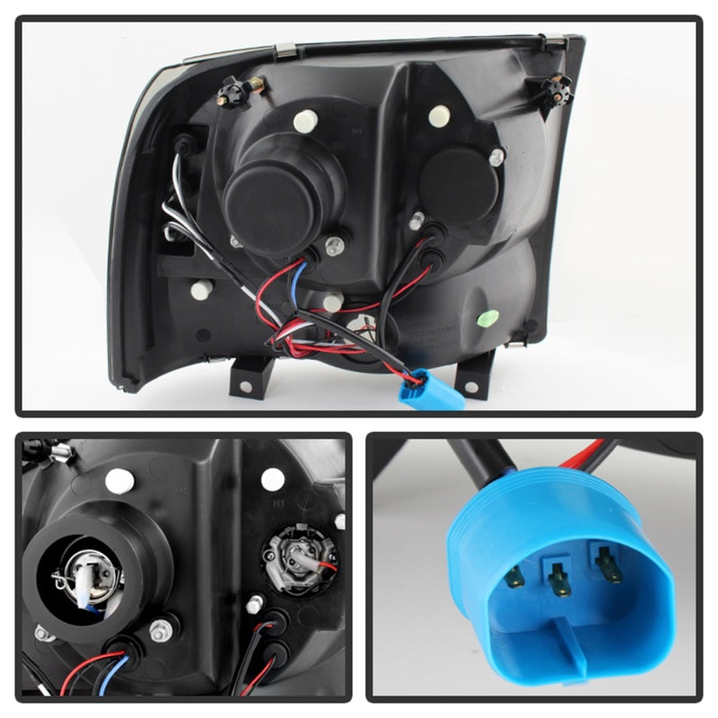 Spyder Ford F250 Super Duty 1999-2004 Projector Version 2 LED Halo Headlights - Black Smoke